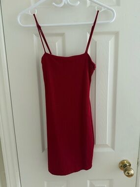 Garage Women's Red Slip Dress - Sleeveless Spaghetti Strap